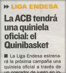 Quinibasket en el Diario AS