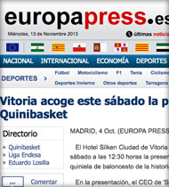 Quinibasket en Euroapress.es
